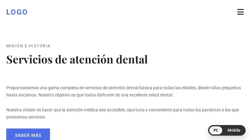 Vista previa de odontología