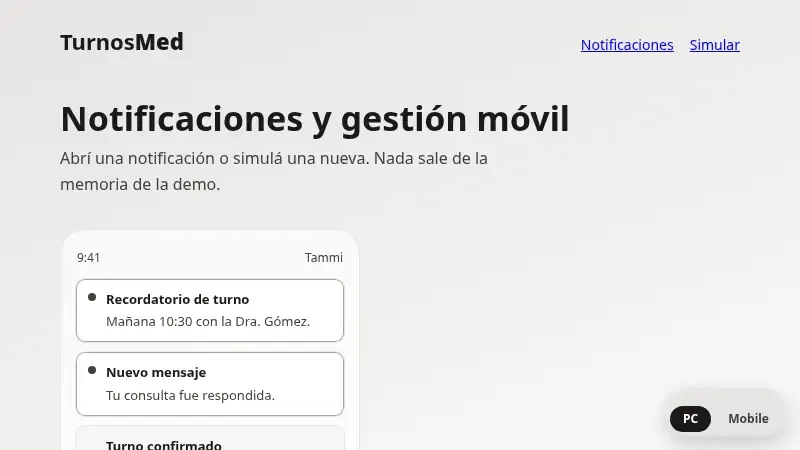 Vista previa de notificaciones mobile