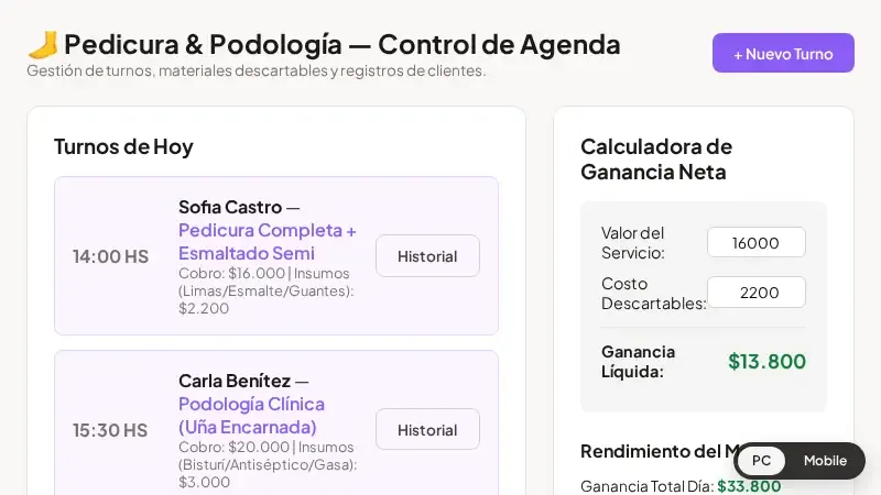 Vista previa de pedicura